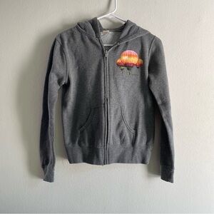 Coachella 2012 hot air balloon zip up sweatshirt hoodie in gray